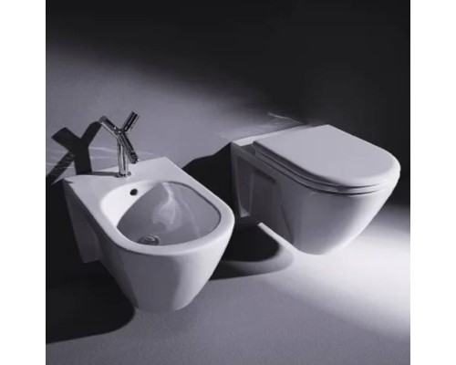 Duravit Starck 2 Биде подвесное 54х37см, с 1 отв под смеситель, с креплением, цвет: белый. 2271150000