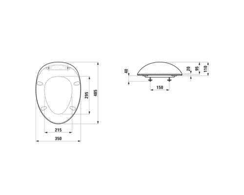 Laufen Alessi One Сиденье для унитаза 48.1x35x10.7см., с микролифтом, цвет: кофе матовый. 8.9297.1.188.000.1