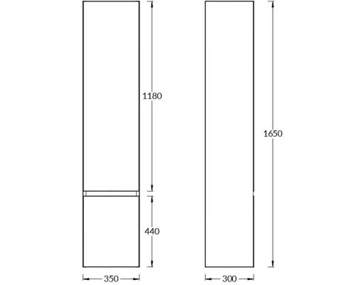 Kerama Marazzi Cubo Пенал подвесной, правый 165, цвет: лимо матовый. CUB.165Rh\LIM Kerama Marazzi Cubo Пенал подвесной, правый 165, цвет: лимо матовый. CUB.165Rh\LIM