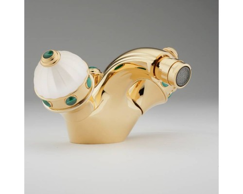 THG Cheverny Malachite Смеситель для биде, 1 отв., цвет: золото/малахит. A1S-F01-3202 THG Cheverny Malachite Смеситель для биде, 1 отв., цвет: золото/малахит. A1S-F01-3202
