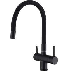 Смеситель для кухни Emar Steel ЕС - 3015 black
