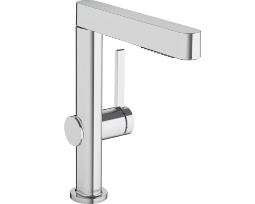 HG 76 063 000 Finoris Смеситель для раковины 229 мм, PushOpen, выдвижной Г излив, 2 режима, 5 л/мин 76063000