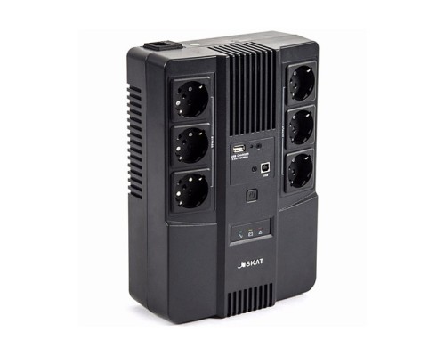 ИБП на 3 розетки со стабилизацией напряжения на 6 розеток SKAT-UPS 800 AI. 452ТЕПЛОКОМ