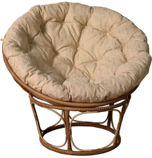 Садовое кресло BiGarden Papasan бамбук, подушка бежевая
