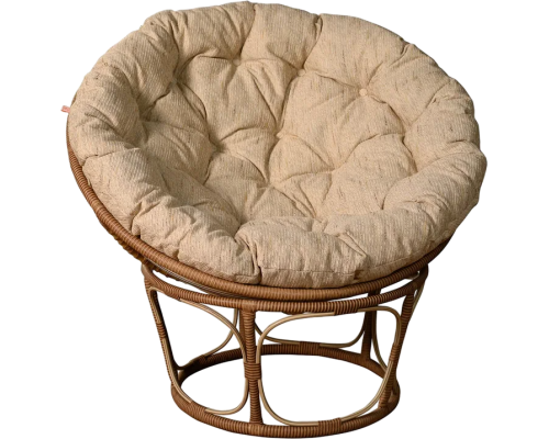 Садовое кресло BiGarden Papasan бамбук, подушка бежевая