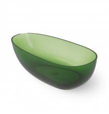 Dea Design Modern Ванна 180x90x57см., отдельностоящая, Glasstek, прозрачная смола, цвет: Emerald R3. DD8608 1800 R3