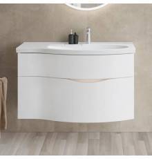 Тумба с раковиной Kerama Marazzi Riva 100, правая подвесная, белая матовая
