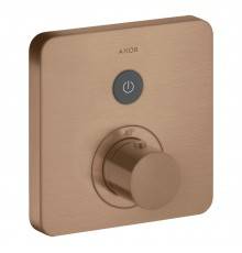 Axor ShowerSelect Смеситель для душа встраиваемый, термостатический, с запорным вентелм, внешняя часть, цвет: шлифованное красное золото. 36705310
