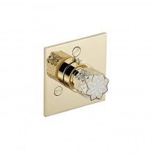 THG Nihal Porcelaine Ivoire Переключатель встраиваемый, внешняя часть, цвет: Soft gold. U2N-F30-48M2SB