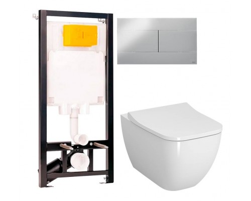 Комплект Унитаз подвесной VitrA Shift 7742B003-0075 белый глянцевый + Крышка Integra Square 191-003-009 с микролифтом + Инсталляция OLI 80 ECO Sanitarblock mechanic 3 в 1 с кнопкой смыва Комплект Унитаз подвесной VitrA Shift 7742B003-0075 белый глянцевый + Крышка Integra Square 191-003-009 с микролифтом + Инсталляция OLI 80 ECO Sanitarblock mechanic 3 в 1 с кнопкой смыва