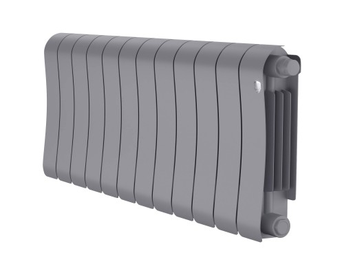 Радиатор биметаллический Royal Thermo Infinity V 300 12 секций, нижнее подключение, Silver Satin