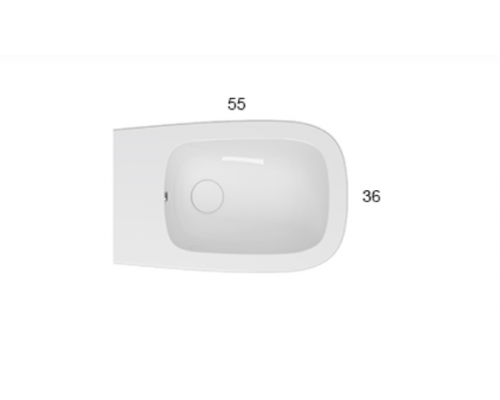 Globo Genesis Биде напольное приставное 55х36см, с1отв для смеситель, с креплением, цвет: белый. GN009.BI*1 Globo Genesis Биде напольное приставное 55х36см, с1отв для смеситель, с креплением, цвет: белый. GN009.BI*1