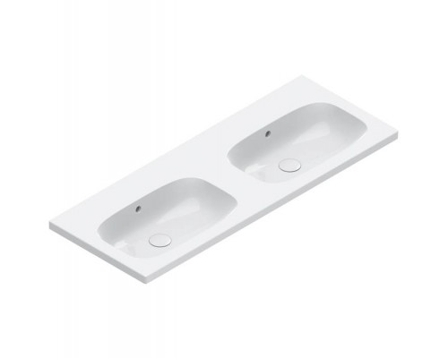 Catalano Alvea Раковина двойная 120х46см., подвесная или на мебель, без отв., цвет: белый глянцевый. 0621220001