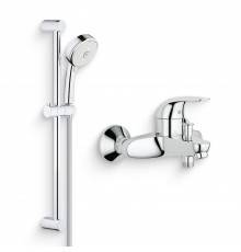 Душевой комплект Смеситель Grohe Euroeco 32743000 + Гарнитур Tempesta Cosmopolitan 27786002