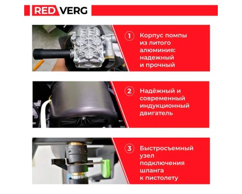 Мойка высокого давления индукционная REDVERG RD-HPW2000IC