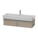 Duravit VA Тумба подвесная, 118.4x43.1х29.8см., с раковиной и 1 выдв. ящиком, цвет: сосна серебристая. VA612903131,  2350120000