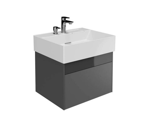 Kerama Marazzi Logica Тумба подвесная 56.4x46x40.3см., 2 ящика, цвет: стальной серый. LOG.60.2\ST