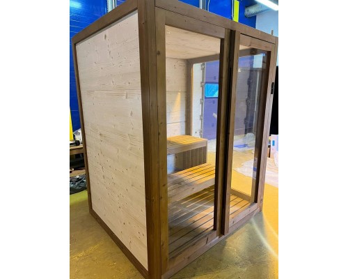GRUPPO TREESSE AURA сауна 180х150х216Н, SX (левый вариант), подсветка, фронтальная дверь стекло/дерево. SA1815DX01AVL