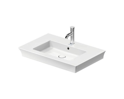 Duravit White Tulip Раковина накладная 75х49см, с переливом, без отв., WonderGliss, цвет: белый. 23637500601