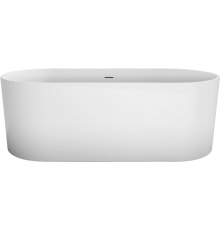 Акриловая ванна BelBagno BB705-1800-800 180x80 см, отдельностоящая, овальная, с ножками, со сливом-переливом, с донным клапаном