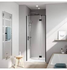 Kermi LIGA Дверь в нишу LI SFR 90x200см., Schwarz Soft+прозрачное стекло с Kermiclean, цвет: черный. LI SFR 09020 3PK