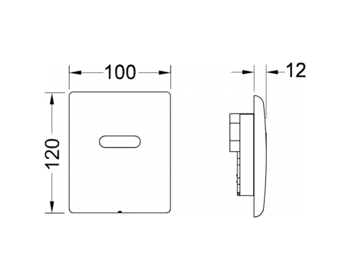 TECE TECEplanus Urinal Панель смыва для писсуара, с инфракрасным датчиком, 230/12 V, цвет: белый матовый. 9242355 TECE TECEplanus Urinal Панель смыва для писсуара, с инфракрасным датчиком, 230/12 V, цвет: белый матовый. 9242355