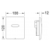 TECE TECEplanus Urinal Панель смыва для писсуара, с инфракрасным датчиком, 230/12 V, цвет: белый матовый. 9242355