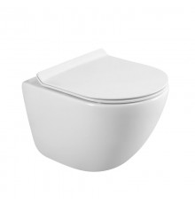 Унитаз подвесной BelBagno Amanda BB051CHR BB076SC с микролифтом, безободковый