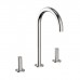 Cisal X32 Смеситель для раковины, 3 отв., цвет: Brushed Stainless Steel. X1001040D1