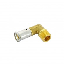 Угольник 90° НР, латунь пресс, 16x1/2 HENCO 5P-1604