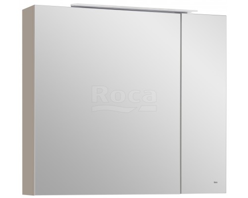 Roca A857647515 Oleta Шкаф зеркальный, 800х700х137 мм, LED светильник, Капучино матовый A857647515