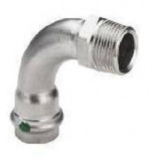 Угловой переход НP 90°, Viega, Sanpress Inox, c SC-Contur, 35 x 1 1/4, нержавеющая сталь, модель 2314