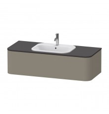 Duravit Happy D.2 Plus Тумба подвесная 130x55x35.4см, с раковиной и 2 ящиками, цвет: stone grey satin matt. 0483600000,  HP4952M9292,  HP031KM8080