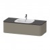 Duravit Happy D.2 Plus Тумба подвесная 130x55x35.4см, с раковиной и 2 ящиками, цвет: stone grey satin matt. 0483600000, HP4952M9292, HP031KM8080