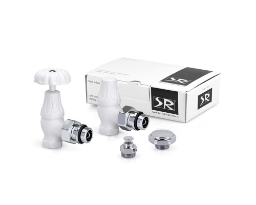 Комплект SR Rubinetterie серия Floral Old Style 1/2 угловой цвет белый K337-1500VC0A