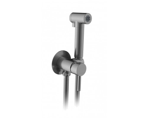 Гигиенический душ AltroBagno Modern 060118 GrMt, со смесителем, С ВНУТРЕННЕЙ ЧАСТЬЮ, оружейная сталь