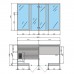 Effegibi Yoku SH Glass СаунаХаммам 342x170х214см, в нишу, цвет: чёрный орех/Calacatta Gold Extra. YO 30 31 0001