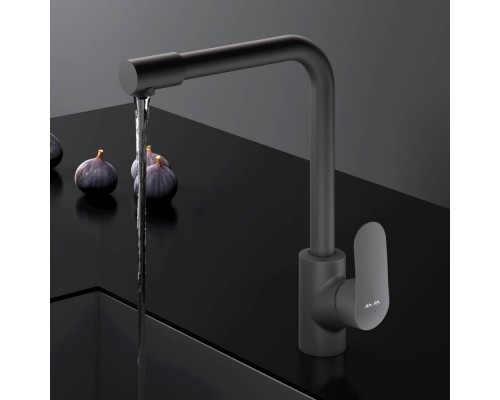 F8005722 Смеситель для кухни с каналом для питьевой воды, L-излив, черный F8005722 Смеситель для кухни с каналом для питьевой воды, L-излив, черный