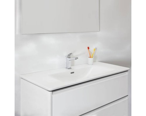 Laufen Palace Комплект мебели 100х45х54.5см, с раковиной Slim, 2 ящика, органайзер для ящика, ручка анодированный алюминий, цвет: белый матовый. 8.6070.7.260.104.1