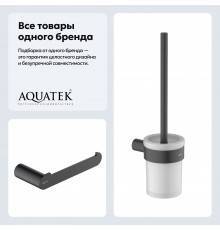 Набор Держатель AQUATEK Лира AQ4408MB матовый черный + Ершик AQ4410MB матовый черный