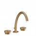 Gessi Origini Смеситель для раковины на 3 отв, с донным клапаном, цвет: Warm Bronze Br. PVD. 66013#726