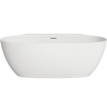 Ванна из искусственного камня Salini Alda Wall S-Stone 170x90 см, пристенная, матовая белая, овальная, с донным клапаном