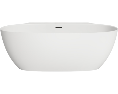 Ванна из искусственного камня Salini Alda Wall S-Stone 170x90 см, пристенная, матовая белая, овальная, с донным клапаном