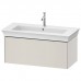Duravit White Tulip Тумбочка подвесная 98.4x45.8х41см., раковина, 1 выдвижной ящик, цвет: Nordic White Satin matt. 2363100000, WT424203939