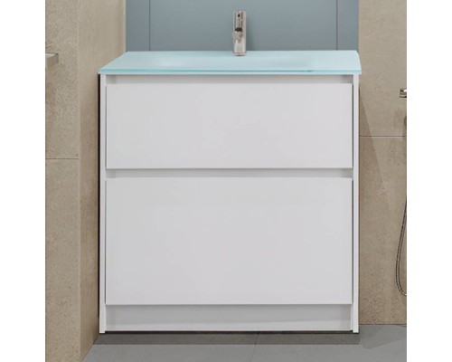 Тумба с раковиной BelBagno Kraft 80 напольная, bianco opaco, раковина BB810/465-LV-VTR-BO
