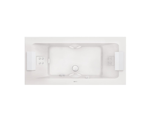 Jacuzzi Sharp Double Ванна 190x90x57см, гидромассажная, RainbowClean System, со смесителем, цвет: белый. SHA301E0400