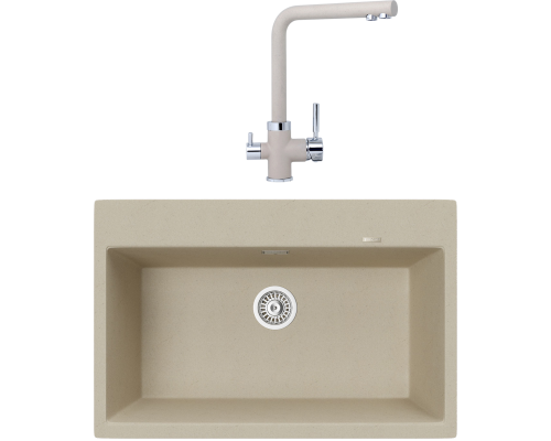 Комплект Мойка кухонная TopZero TopGran Gretta 780.510-08 jasmine 08 + Смеситель Alphons jasmine 08