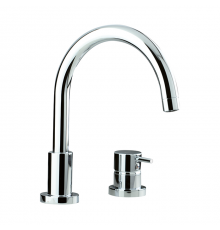 Cisal Less New Смеситель на борт ванны, на 2 отв., излив: 21см, цвет: хром. LN00125021
