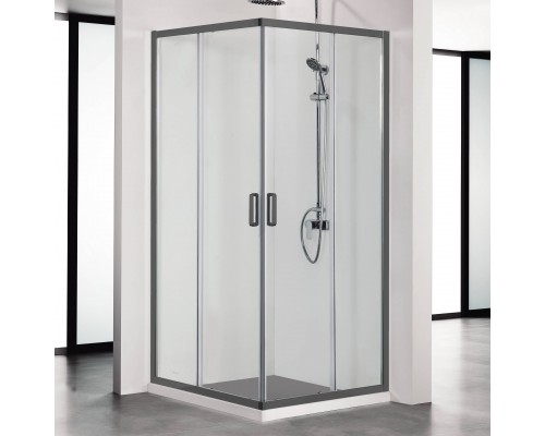 Душевой уголок AQUATEK AQ ARI KV 09020BL 90х90 см, черный матовый профиль