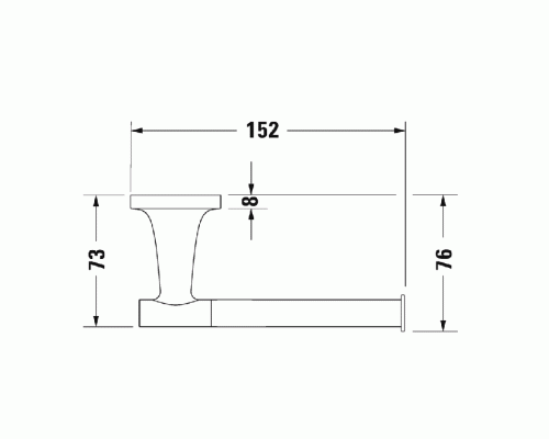 Duravit Starck T Держатель туалетной бумаги, подвесной, цвет: черный матовый. 0099374600 Duravit Starck T Держатель туалетной бумаги, подвесной, цвет: черный матовый. 0099374600